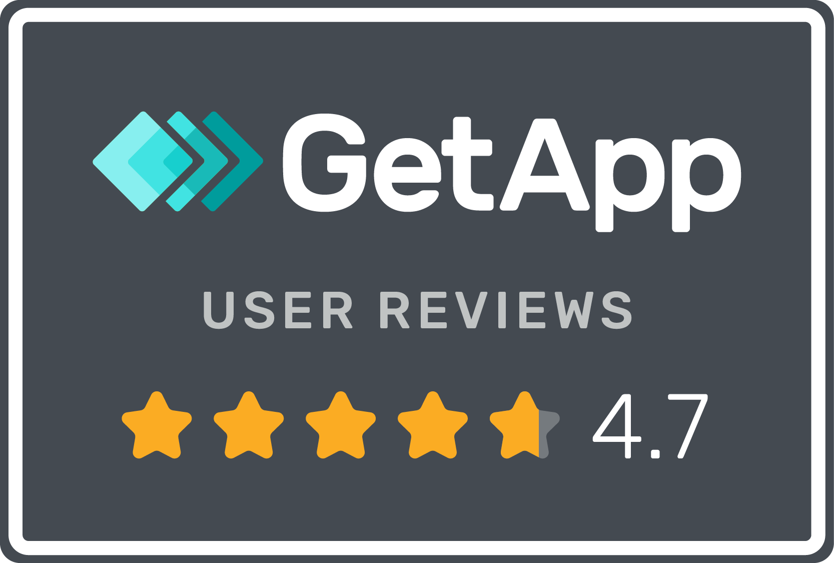 Observe reviews badge on GetApp